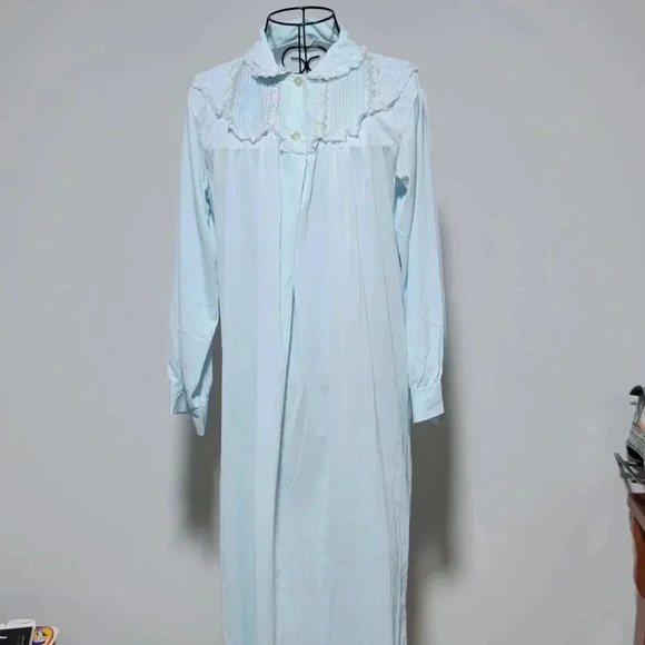 Philmaid Nightgown Small Women's Vintage Baby Blue Nylon USA - Picture 1 of 4